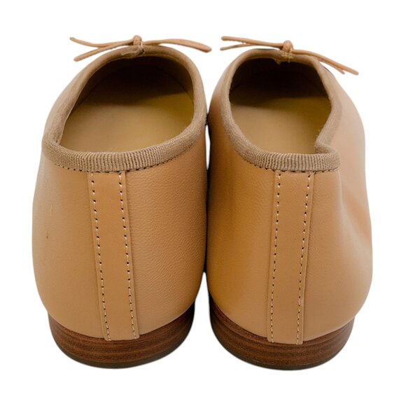 Chanel Beige Leather Classic Cap Toe Ballet Flats - Picture 5 of 6